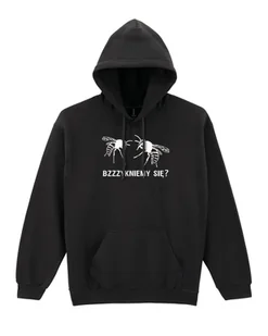 Bluza Bzzzykniemy się? z Nadrukiem Śmiesznym Prezent Czarna M - Bluzy męskie - miniaturka - grafika 1