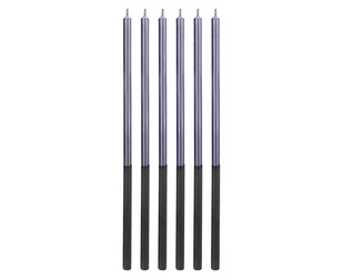 Godan Świeczki urodzinowe Platinum niebieskie - 14,5 cm - 6 szt. 7C-SPNI - Dekoracje i nakrycia stołu na imprezę - miniaturka - grafika 1