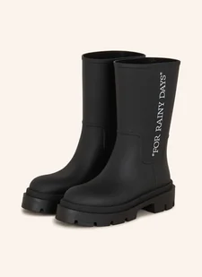 Off-White Botki schwarz - Kalosze damskie - miniaturka - grafika 1