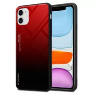 Etui i futerały do telefonów - Pokrowiec Do Apple iPhone 11 Etui w CZERWONO - CZARNY TPU Obudowa Case Cover Plecki Ochronny Cadorabo - miniaturka - grafika 1