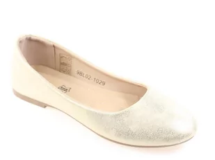 Baleriny damskie Evento 9BL02-1029 złoty - Moda i Uroda OUTLET - miniaturka - grafika 1