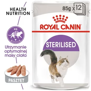 Royal Canin Sterilised pasztet 12x85g DARMOWA DOSTAWA OD 95 ZŁ! - Mokra karma dla kotów - miniaturka - grafika 1