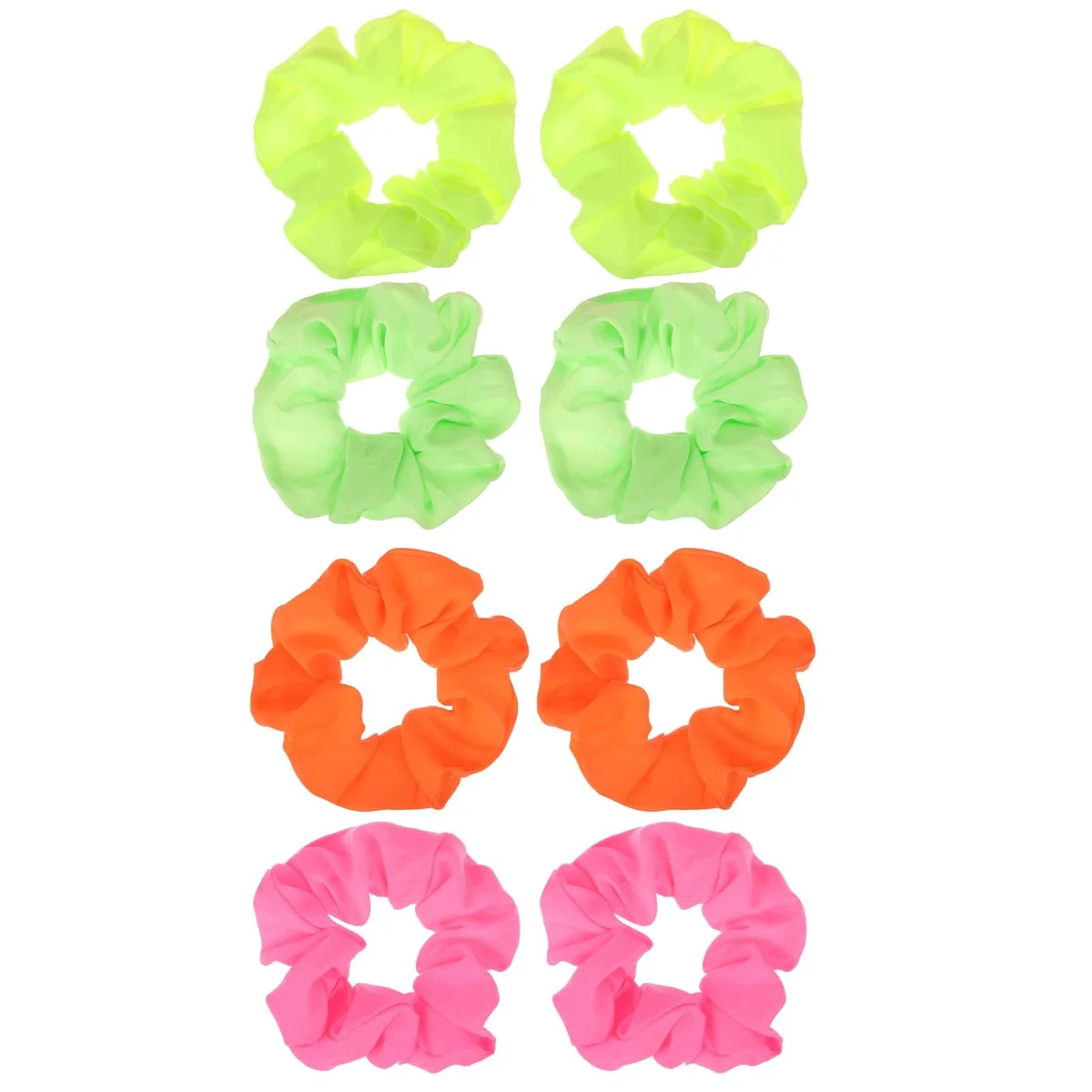GUMKI DO WŁOSÓW NEONOWE SCRUNCHIE 8 SZT RÓŻOWY ZIELONY ŻÓŁTY POMARAŃCZOWY