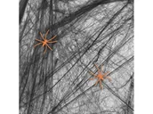 Halloween - Czarna pajęczyna z pająkami na Halloween - 60 g - 1 op. - miniaturka - grafika 1