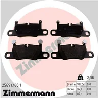 Klocki hamulcowe - Klocki hamulcowe - komplet ZIMMERMANN 25691.160.1 - miniaturka - grafika 1
