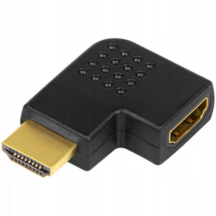 Przej.HDMI wtyk - gniazdo kątowe boczne - Kable - miniaturka - grafika 1