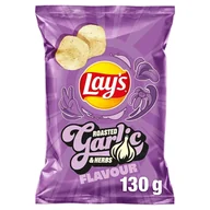 Chipsy - Lay's Chipsy ziemniaczane o smaku pieczonego czosnku z ziołami 130 g - miniaturka - grafika 1