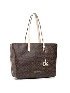 Torebki damskie - Calvin Klein Torebka Shopper Md K60K607427 Brązowy - grafika 1