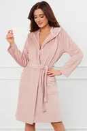 Szlafroki damskie - Szlafrok Italian Fashion Akara dł.r. róż pudrowy - miniaturka - grafika 1