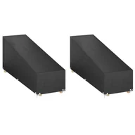 Pokrowce na meble ogrodowe - Pokrowce na leżaki, 2 szt., 12 oczek, 205x75x40/70 cm, PE Lumarko! - miniaturka - grafika 1