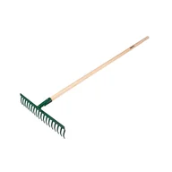 Grabie i motyki - Grabie uniwersalne proste ogrodowe 18 zębów głowica nitowana 140cm VERTO 15G058 - miniaturka - grafika 1