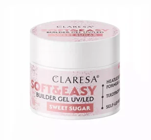 Claresa żel budujący Soft&Easy gel sweet sugar 45g - Żele do paznokci - miniaturka - grafika 1