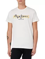 Koszulki męskie - Pepe Jeans t-shirty męskie thierry, 803off Biały, XS - miniaturka - grafika 1