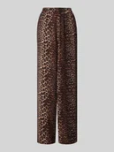 Spodnie damskie - Szerokie spodnie z krepy Model 'TIFFANY' - miniaturka - grafika 1