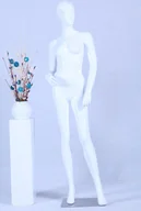 Manekiny wystawowe - Abstrakcyjny kolor skóry w połysku EH12-B stojąca kobieta manekin biały szyk moda modelowana fryzura .. - miniaturka - grafika 1
