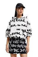 Swetry damskie - Desigual Sweter damski, biały, L - miniaturka - grafika 1