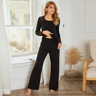 Damski komplet domowy - Czarny M - Komplety damskie - miniaturka - grafika 1