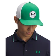 Czapki męskie - Męska czapka z daszkiem Under Armour M Iso-chill Drive Mid STR - zielona - miniaturka - grafika 1