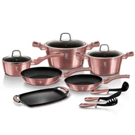 Zestawy garnków i patelni - ZESTAW GARNKÓW 12 ELEM. BERLINGER HAUS BH-6044 I-ROSE - miniaturka - grafika 1
