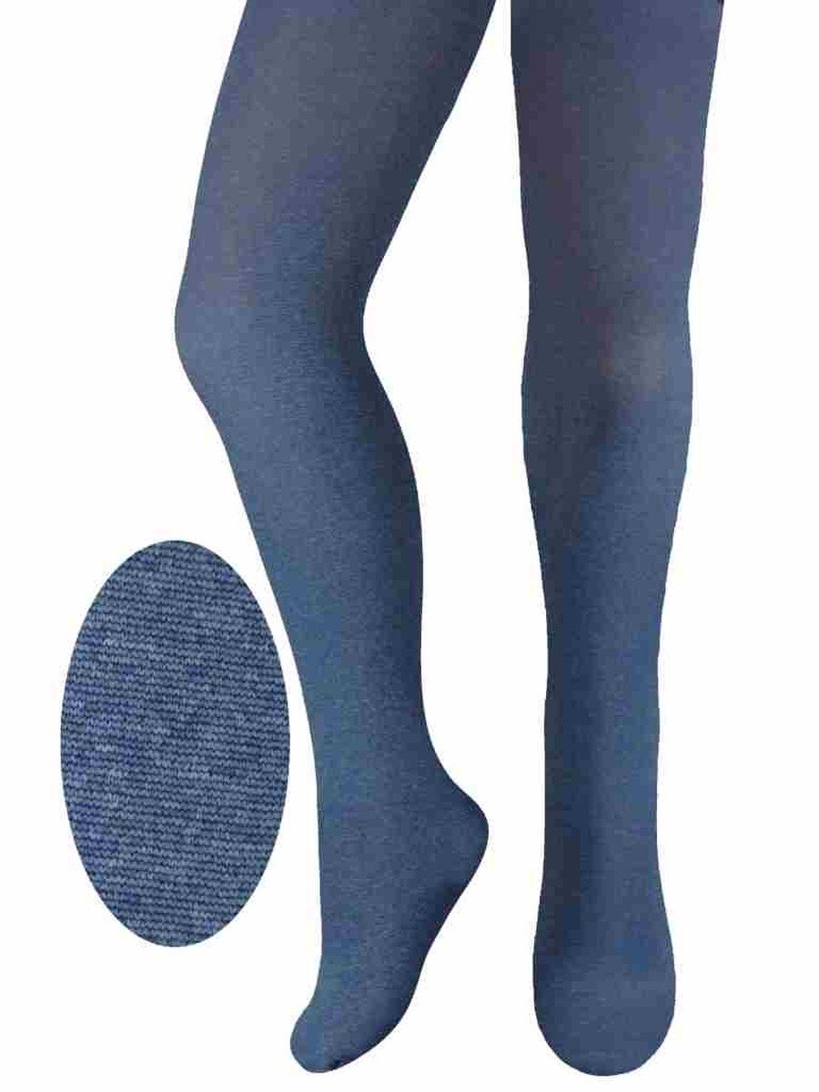 Rajstopy dziewczęce, niebieskie, mikrofibra, Milusie