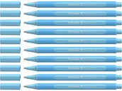 Długopisy - Schneider 152230 Slider Edge Pastelowe długopisy XB (trójkątne długopisy o szerokości kreski XB) 10 sztuk baby blue - miniaturka - grafika 1