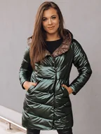 Kurtki damskie - Kurtka damska dwustronna DELSY LONG zielona Dstreet TY3480-S - miniaturka - grafika 1