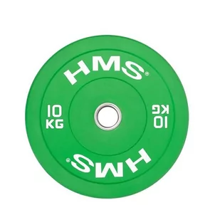 Talerz Olimpijski Bumper 10 Kg Hms CBR10 Green - Obciążenia - miniaturka - grafika 1