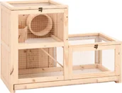 Klatki dla gryzoni - vidaXL Klatka dla chomika, 81x40x60 cm, lite drewno jodłowe - miniaturka - grafika 1