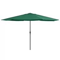 Parasole ogrodowe - vidaXL Parasol ogrodowy na metalowym słupku 400 cm zielony Darmowa dostawa 47379 - miniaturka - grafika 1