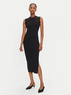 Morgan Sukienka dzianinowa 242-RMAGDA Czarny Slim Fit - Sukienki - miniaturka - grafika 1