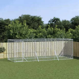 vidaXL Kojec zewnętrzny dla psa, 6x2x2 m, stal galwanizowana - Sprzęt podróżny i transportery dla psów - miniaturka - grafika 1