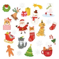 Zabawki kreatywne - Tatuaże zmywalne Boże Narodzenie 20 szt - miniaturka - grafika 1