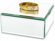 Biżuteria - akcesoria - Szkatułka na biżuterię szklana pudełko glamour 7x12x12 165257 - miniaturka - grafika 1