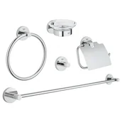 Akcesoria łazienkowe - Grohe Essentials Zestaw akcesoriów 5w1 chrom 40344001 Kraków - miniaturka - grafika 1