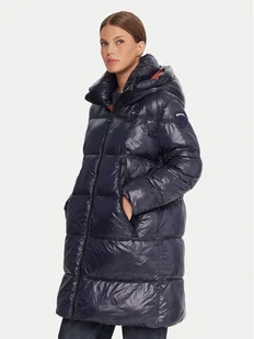 Blauer Płaszcz zimowy 25WBLDK02192 Granatowy Regular Fit - Płaszcze damskie - miniaturka - grafika 1