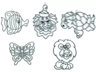 Prace ręczne dla dzieci - Koh-I-Noor Szablony do farb witrażowych - RYBA 9820006001PS - miniaturka - grafika 1