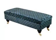 Ławki do przedpokoju - Kufer tapicerowany skrzynia QM-7 170cm EMRAWOOD Wachlarze Artdeco 02 - miniaturka - grafika 1