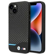 Etui i futerały do telefonów - BMW Nakładka do iPhone 14 6,1" BMHCP14S22NBCK czarna M HC PU Carbon - miniaturka - grafika 1