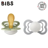 Śliniaki i fartuszki - BIBS SUPREME 2-PACK SAGE NIGHT & CLOUD NIGHT M Smoczek Symetryczny kauczuk Hevea - miniaturka - grafika 1