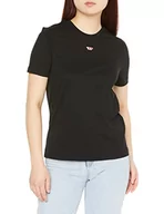 Koszulki i topy damskie - Diesel T-reg-d T-Shirt Koszulka damska, Czarny Czarny, XXS - miniaturka - grafika 1