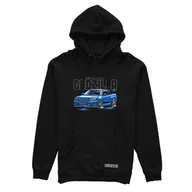 Odzież do sportów motorowych - Czarna bluza z kapturem NISSAN R34 GODZILLA-S - miniaturka - grafika 1