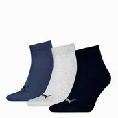 Skarpetki damskie - Skarpety unisex Puma QUARTER PLAIN 3-PACK wielokolorowe 93858914 - miniaturka - grafika 1