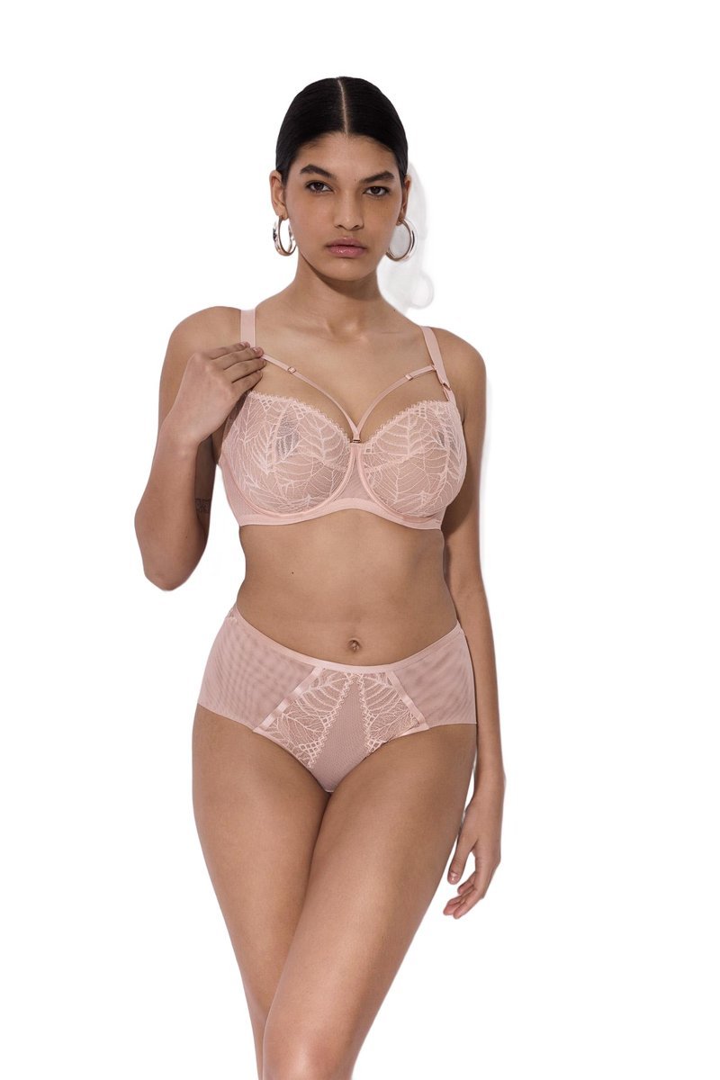 Biustonosz Koronkowy Miękki Beverly M Soft Bra beżowy Alles 85F