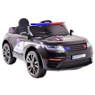 Jeździki dla dzieci - Import SUPER-TOYS SUPER-TOYS AUTO NA AKUMULATOR NAJNOWSZA POLICJA 4X4 KOGUTY DŹWIĘKI PILOT/BLT-201  BLT-201-CZARNY - miniaturka - grafika 1