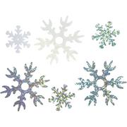 Dekoratorstwo - Cekiny Śnieżynki Biel-Błekit-Srebro 30g - miniaturka - grafika 1