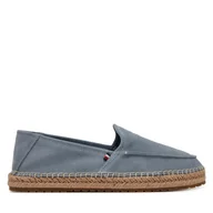 Espadryle męskie - Espadryle Tommy Hilfiger Hilfiger Flex Espa Suede Loafer FM0FM05392 Szary - miniaturka - grafika 1