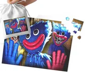 Puzzle - Puzzle Huggy Wuggy Wzory Z Bajek I Gier Prezent Dla Dzieci 70El + Woreczek - miniaturka - grafika 1