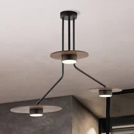 Lampy sufitowe - Nowodvorski Lampa sufitowa regulowana DISK III sklejka GX53 czarny brązowy 7644 - miniaturka - grafika 1