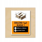 Dekoratorstwo - SKLEJKA 3mm FORMATKA DO LASERA CNC GRAWER 50x50cm 500x500mm KLASA 1 1 SZT - miniaturka - grafika 1