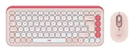 Zestawy myszka + klawiatura - Logitech POP Icon Combo klawiatura Dołączona myszka Uniwersalne Bluetooth QWERTY Włoski Różowy, Biały - miniaturka - grafika 1